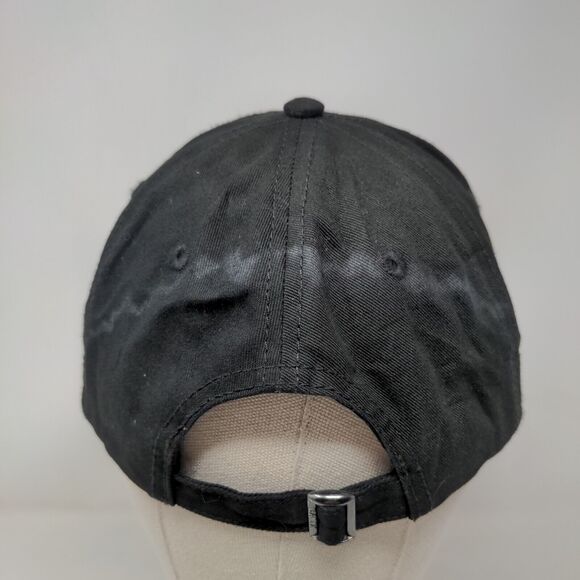 Equestrian Slideback Hat Black One Size Adjustable Embroidered 6 Panel DALIX - Picture 5 of 7